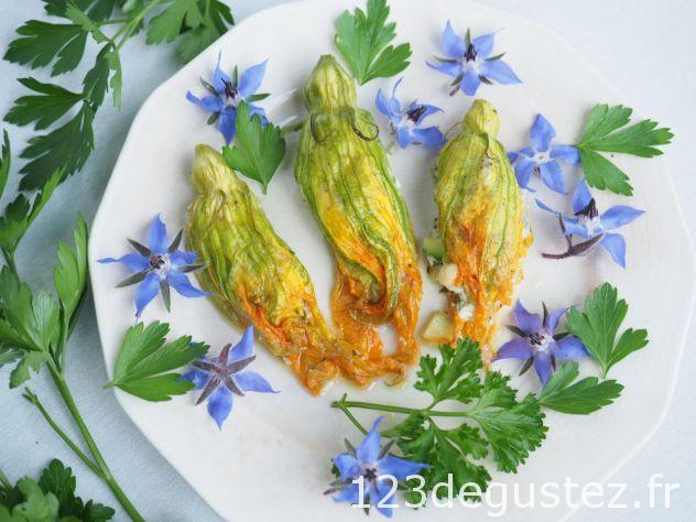 Fleurs de courgettes farcies