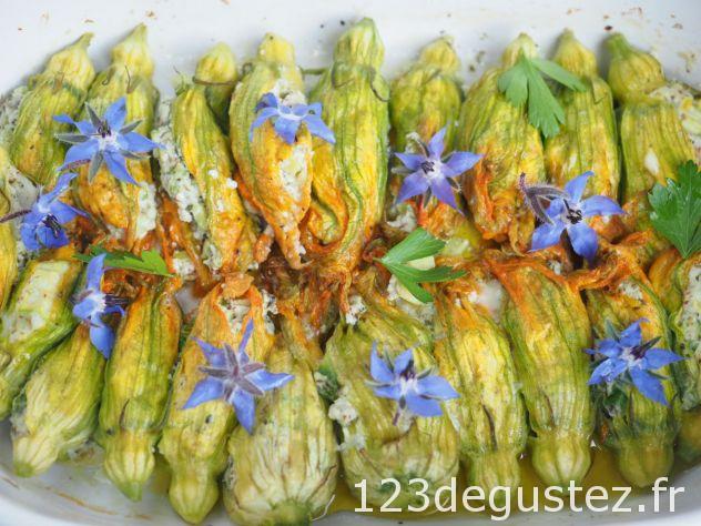 Fleurs de courgettes farcies au gorgonzola