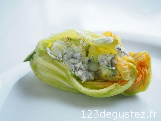 Fleurs de courgettes farcies