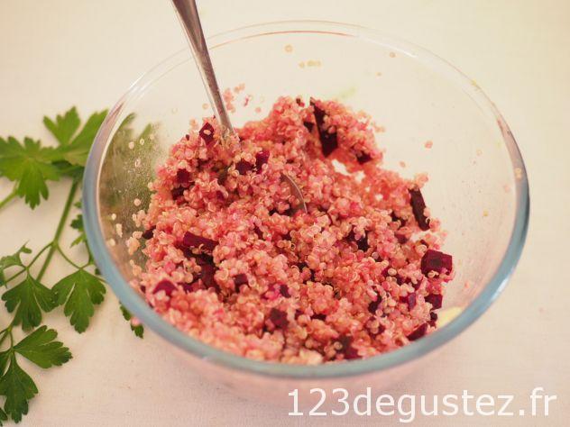 salade de quinoa à la betterave pour Octobre rose