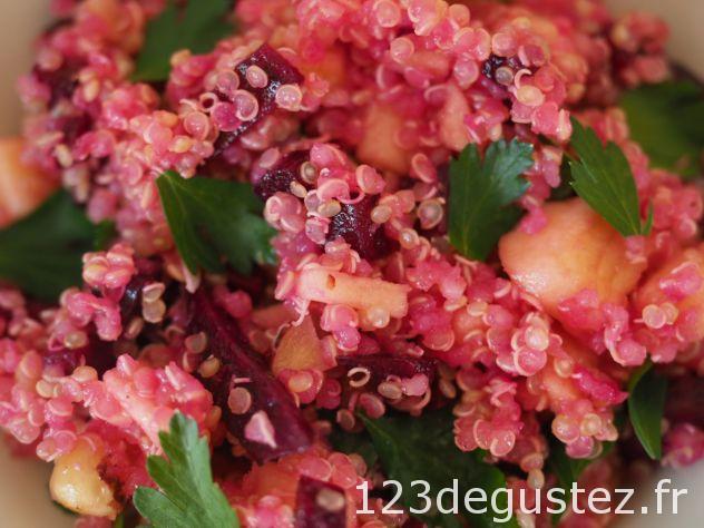 salade de quinoa à la betterave pour Octobre rose