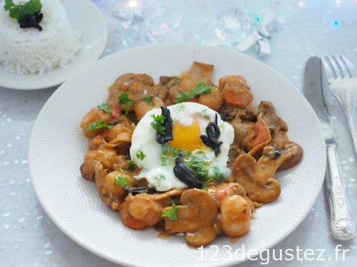 saint jacques aux oeufs pochés