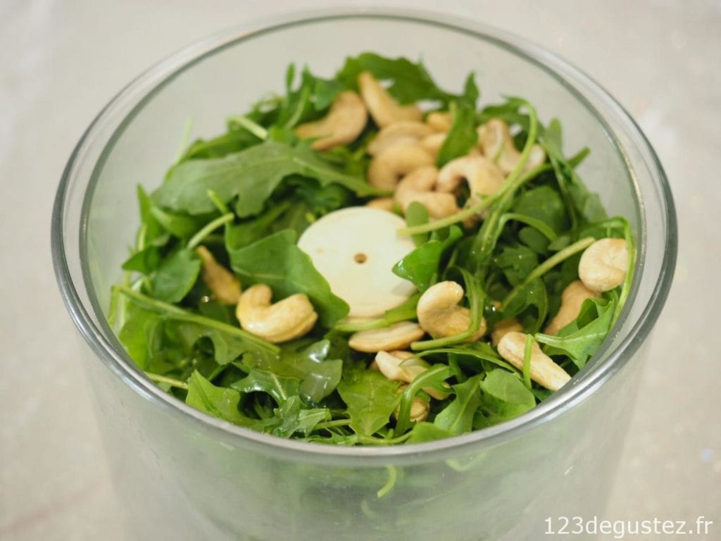 pesto de roquette végan