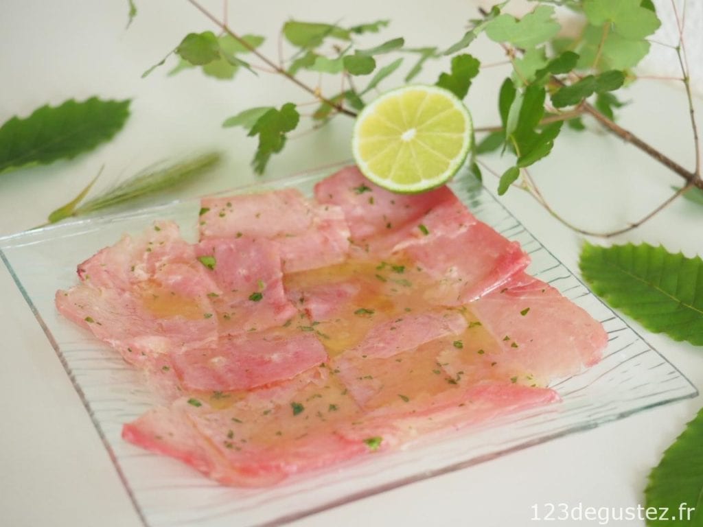 carpaccio de thon