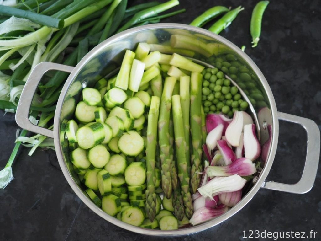 tarte aux légumes de printemps