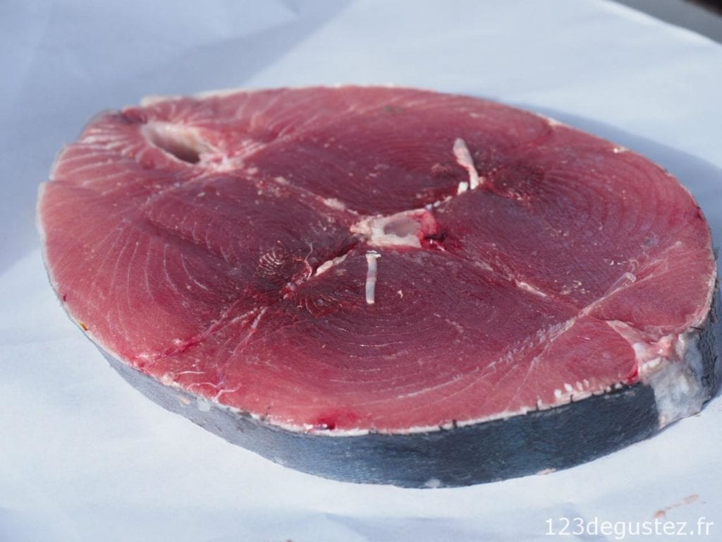 thon rouge et pêcheur de thon