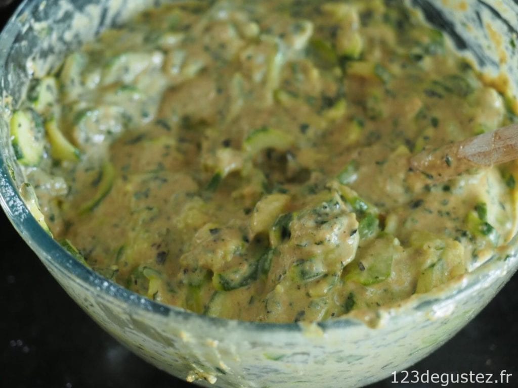 cake aux courgettes à la menthe