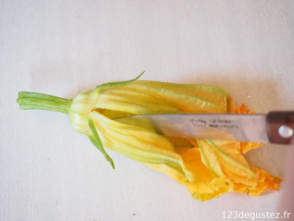 fleur de courgette farcie au basilic