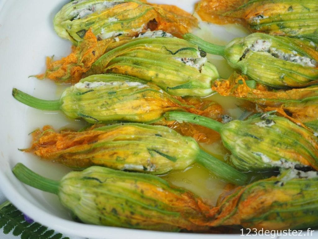 fleur de courgette farcie au basilic