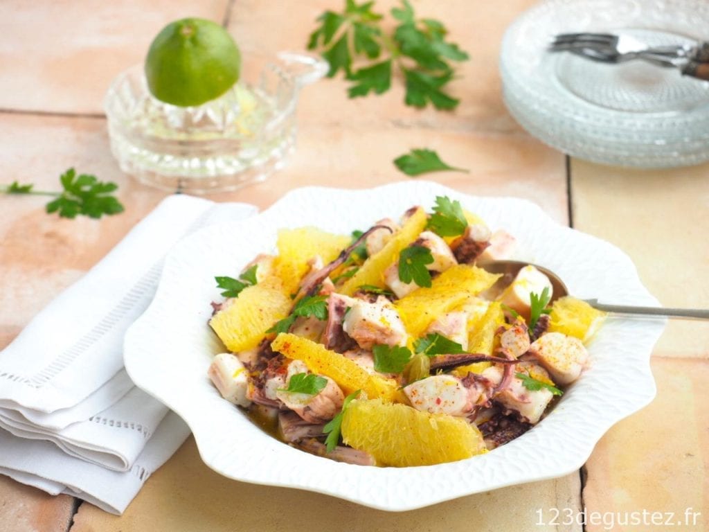salade de poulpe à l'orange