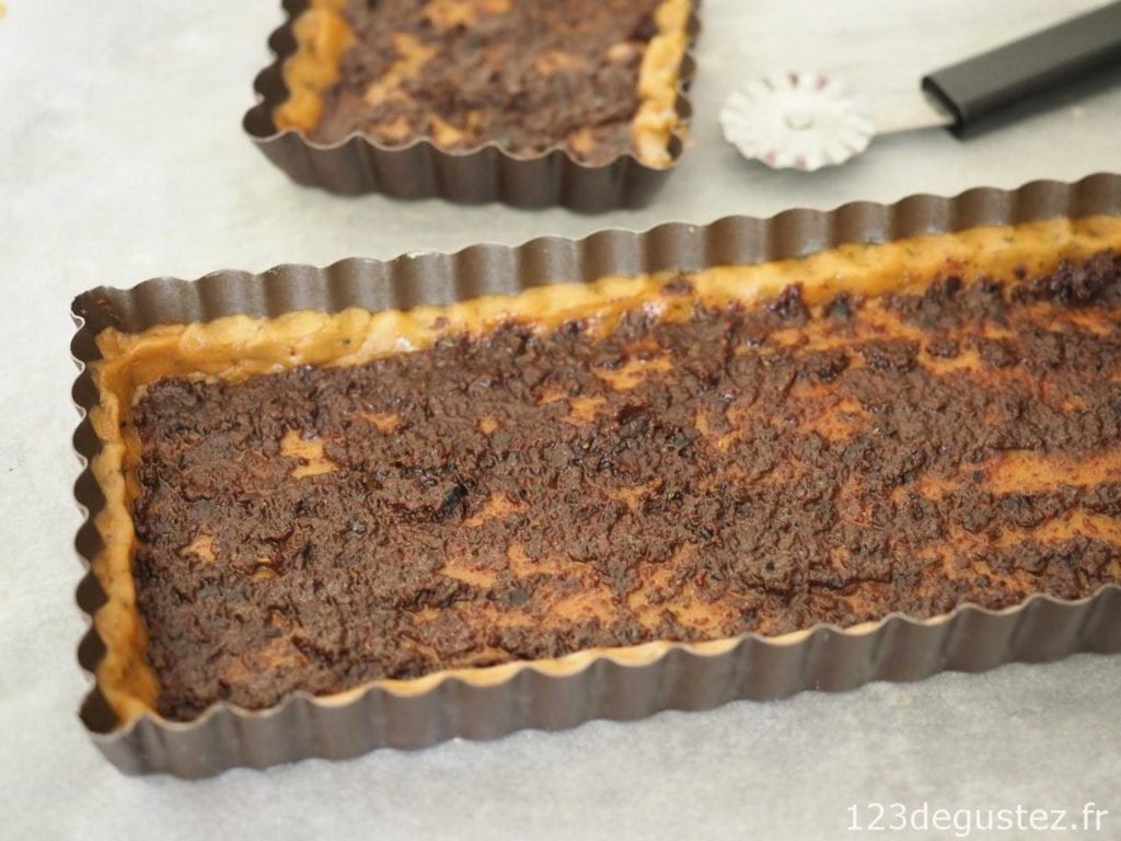 tarte aux poivrons marinés