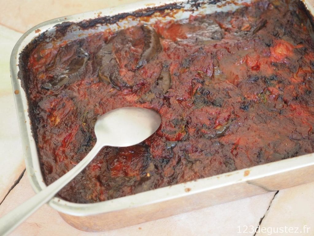 aubergine au four confite