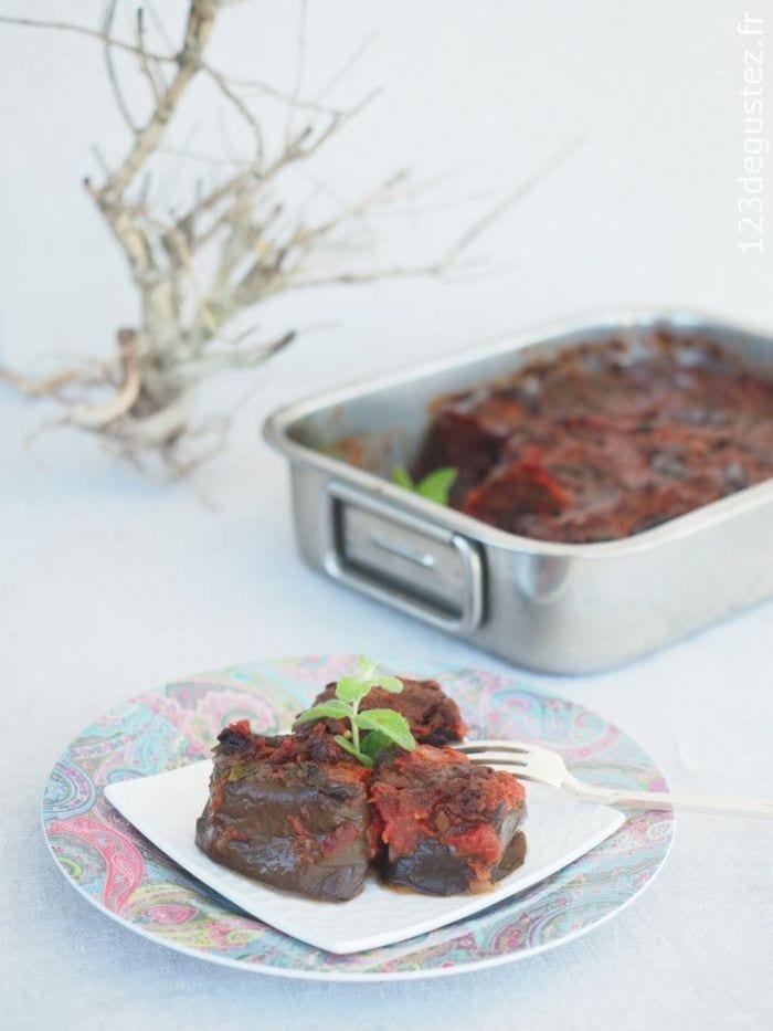 aubergine au four confite