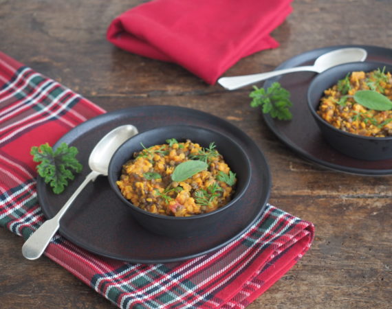 ragout de lentilles vertes et corail
