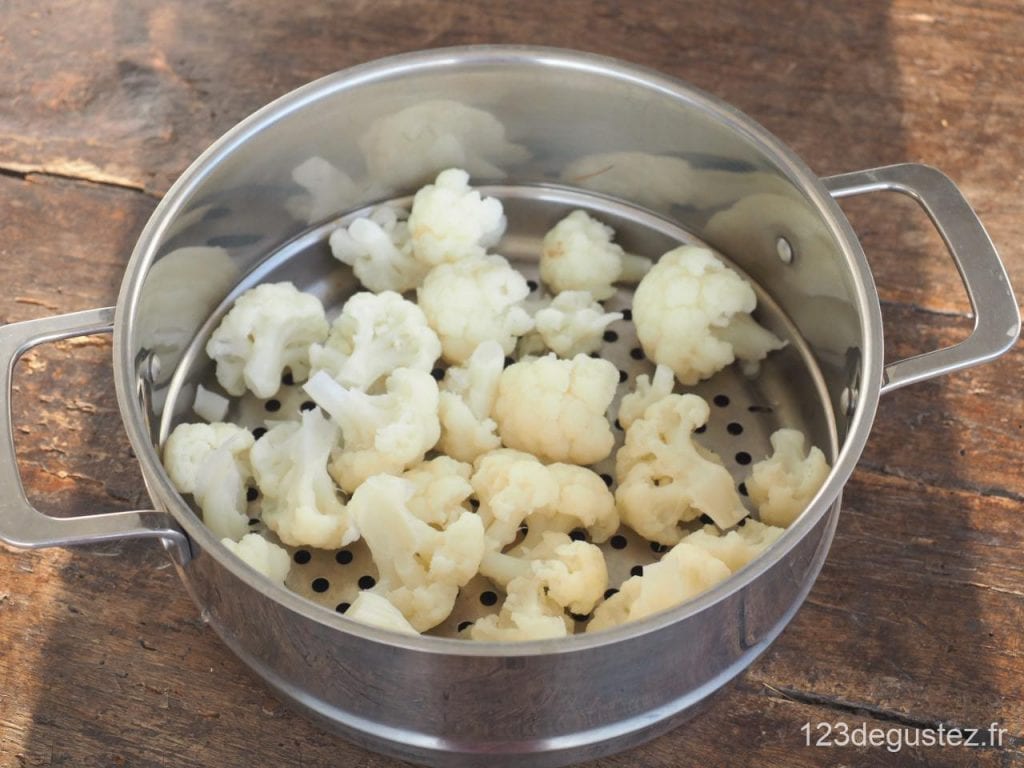flan de chou fleur aux épices à la vapeur