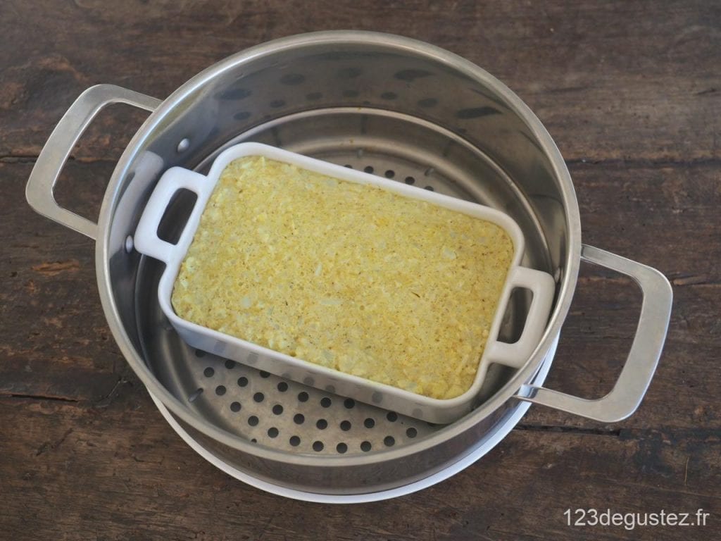 flan de chou fleur à la vapeur