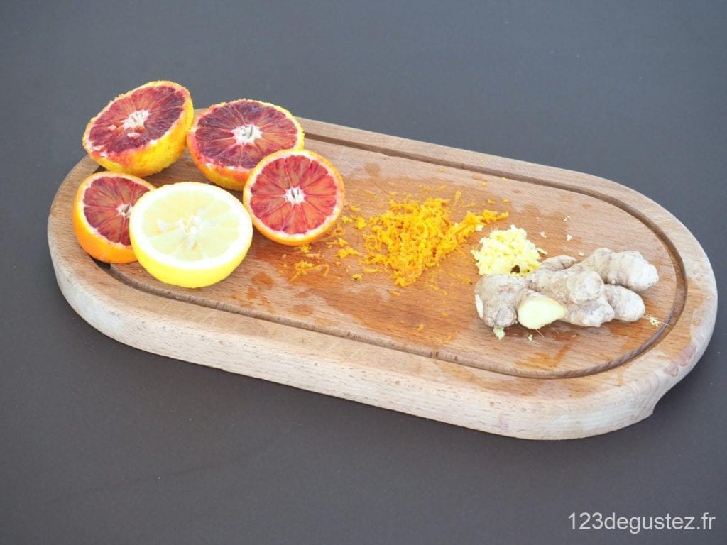 sauce orange sanguine et gingembre