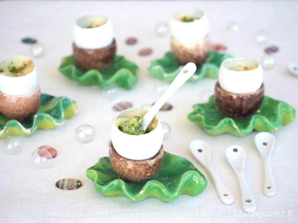 verrines en coquilles d'oeuf