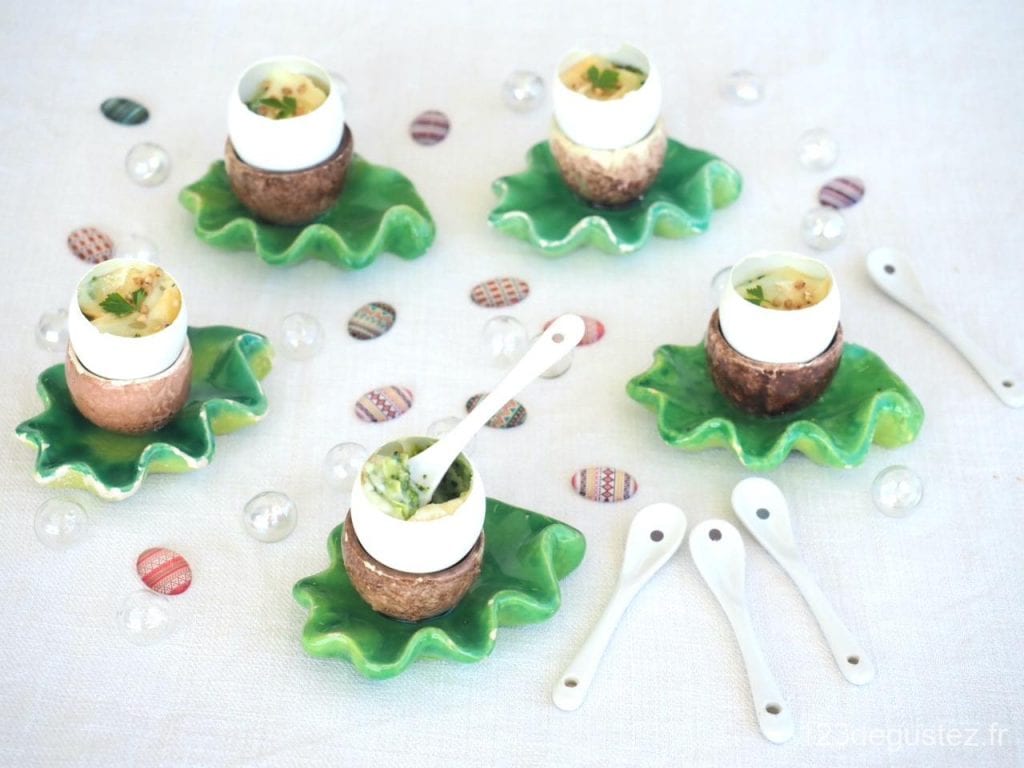 verrines en coquille d'oeuf