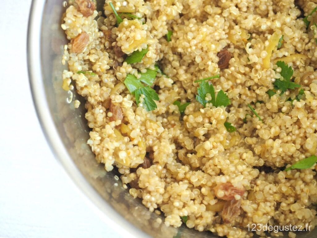 salade de quinoa aux oignons confits