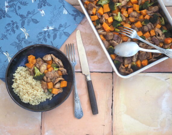 shiitake et butternut au four