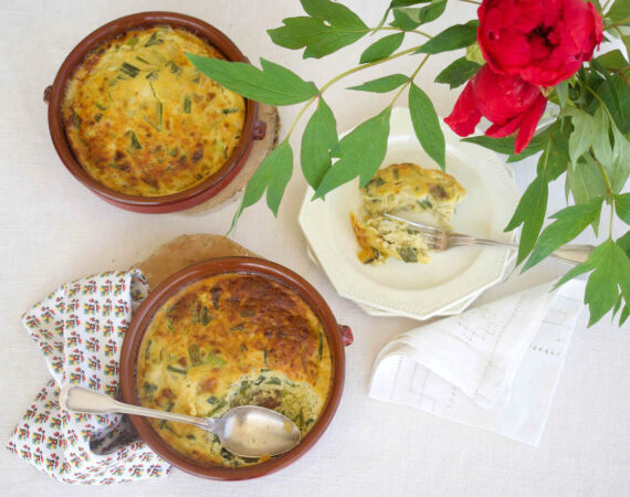 Flan aux oignons nouveaux