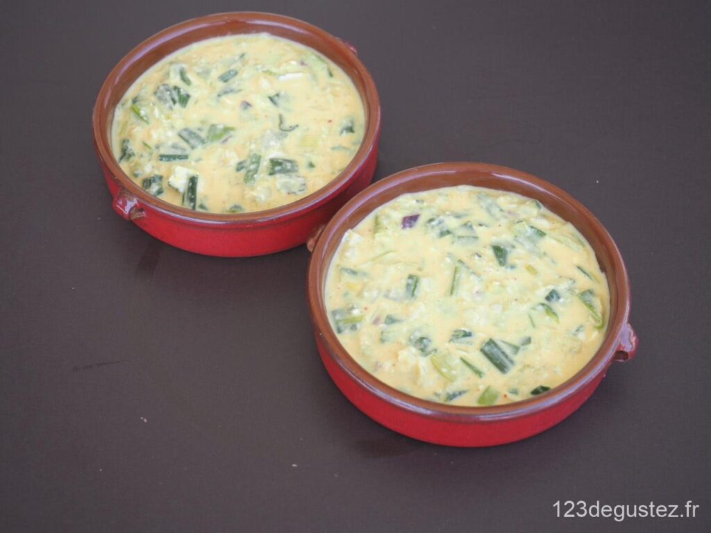 Flan aux oignons nouveaux