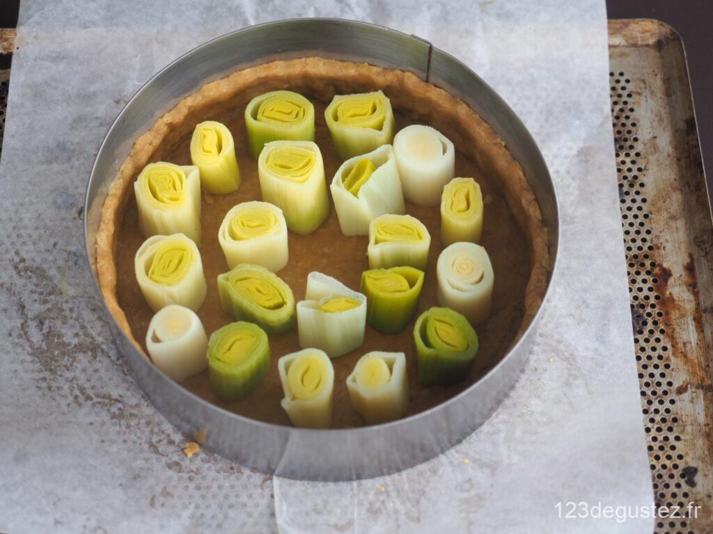 tarte poireau et truite fumée