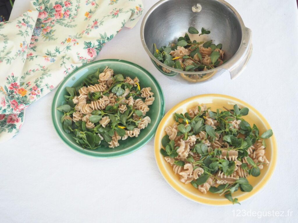 salade composée au pourpier