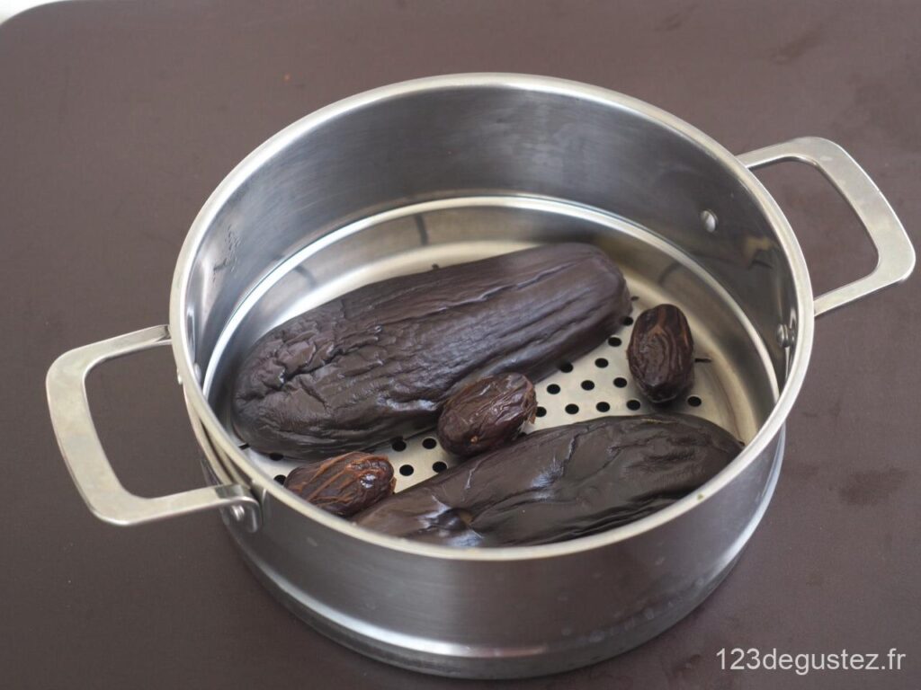 aubergines la vapeur douce