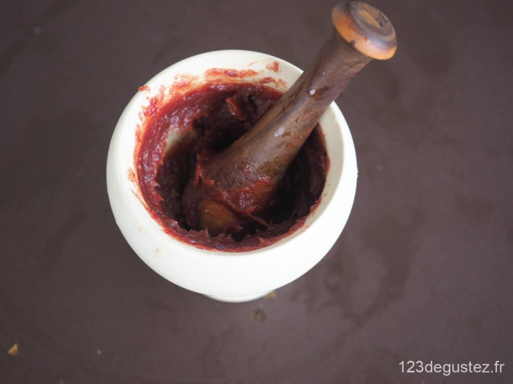 écrasé d'aubergine à l'orientale