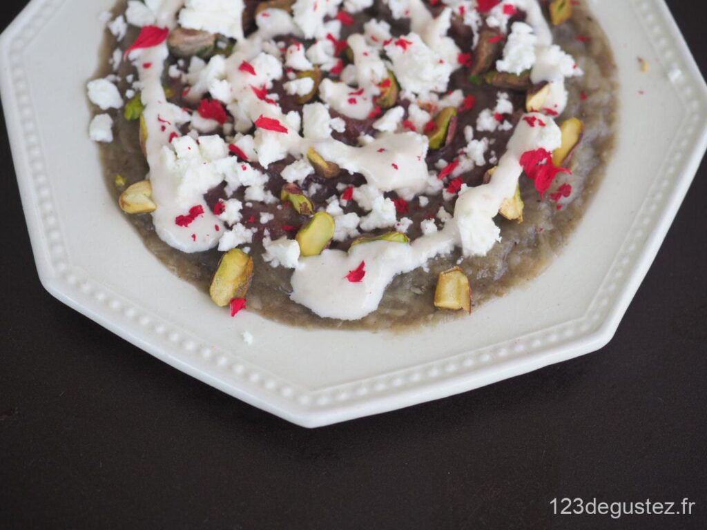 écrasé d'aubergine à l'orientale