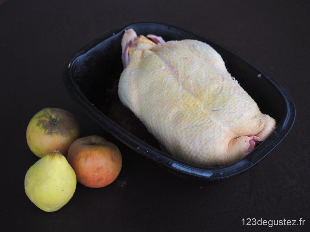 canette farcies pomme et coing