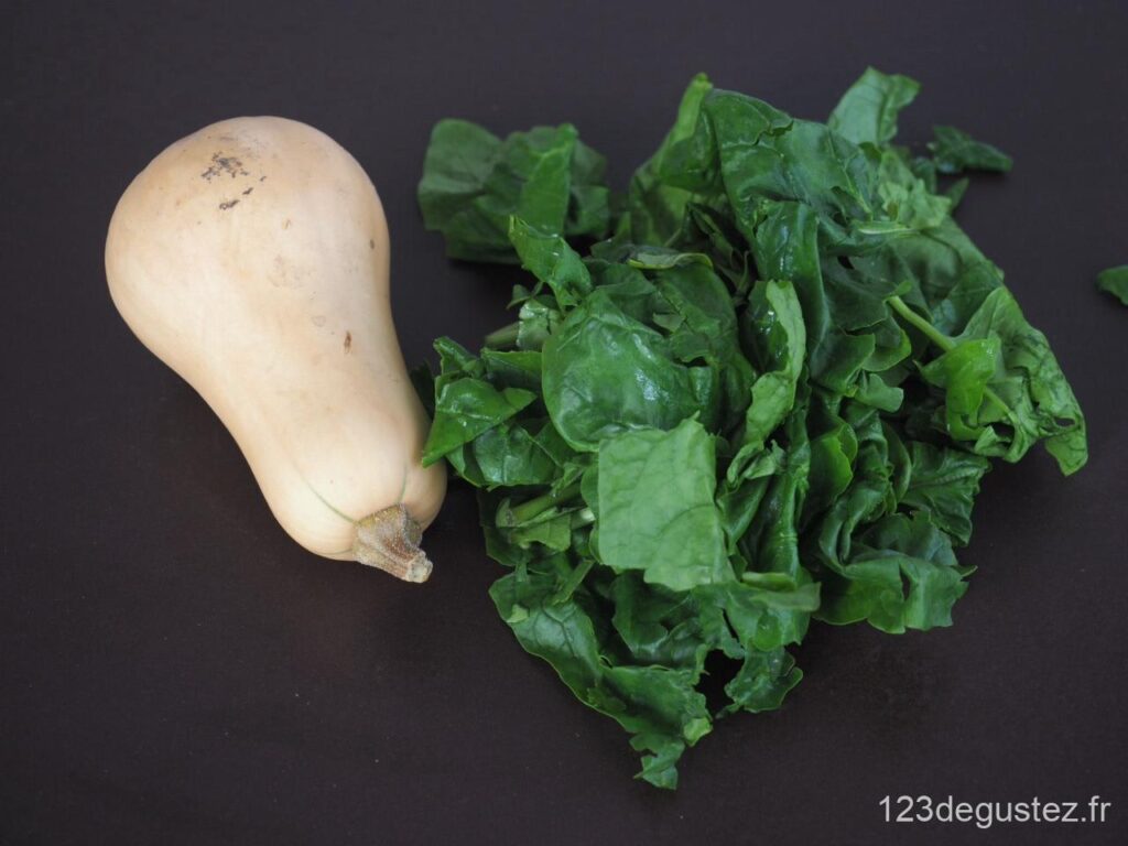 soupe butternut et épinards
