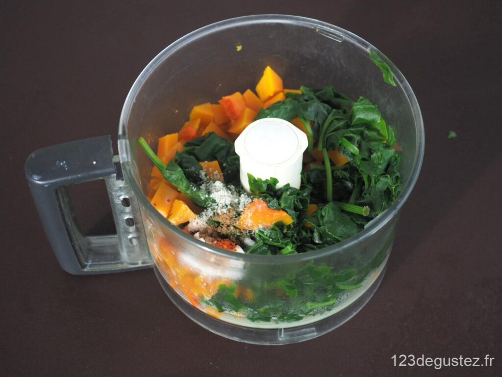 soupe butternut et épinards