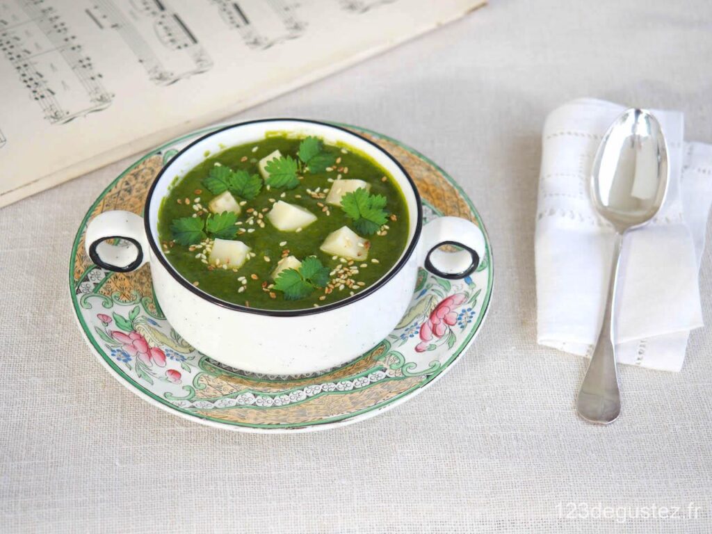 soupe butternut et épinards