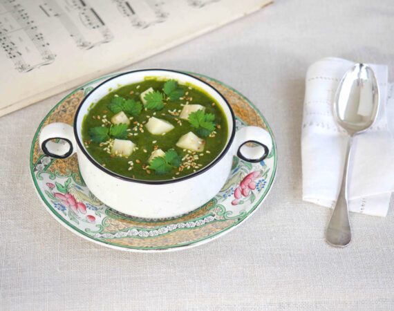 soupe butternut et épinards