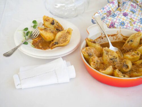 conchiglioni farcis au poisson