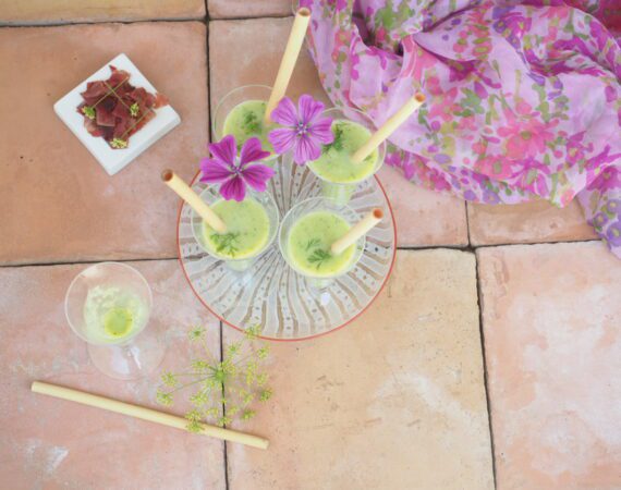 soupe froide courgette petits pois