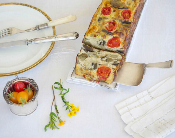 flan d'aubergines aux herbes