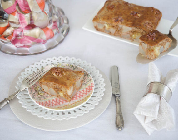 gateau salé poire et bleu