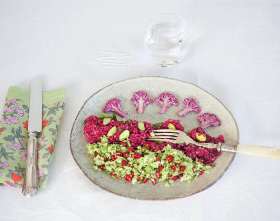 Chou-fleur violet en taboulé
