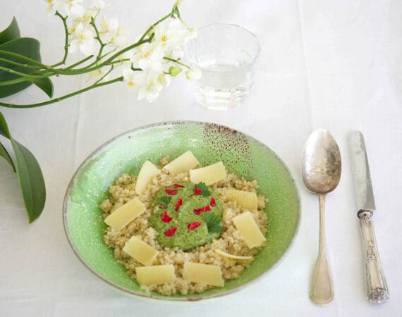 quinoa au coulis de cresson