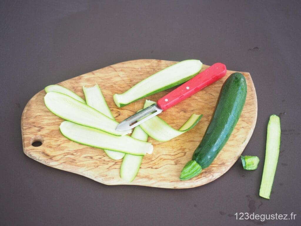 Tagliatelles de courgette aux algues