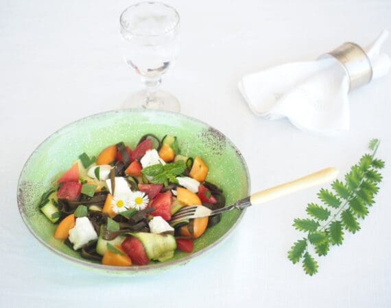 Tagliatelles de courgettes aux algues