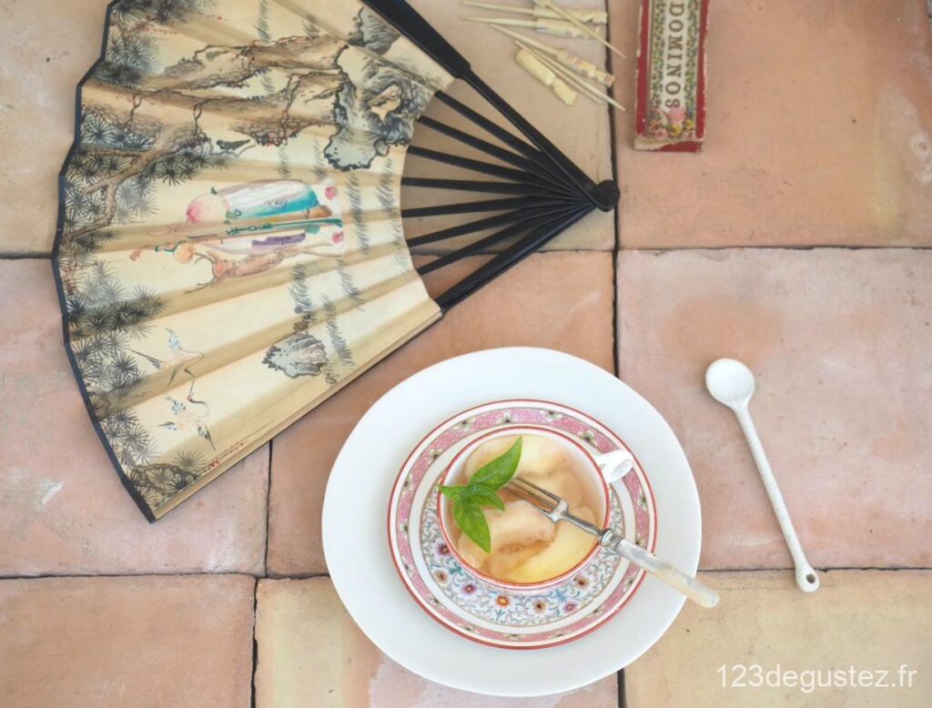 soupe de pêches au basilic