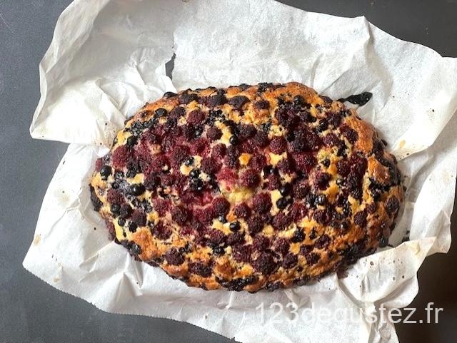 gateau moelleux au yaourt et fruits des bois