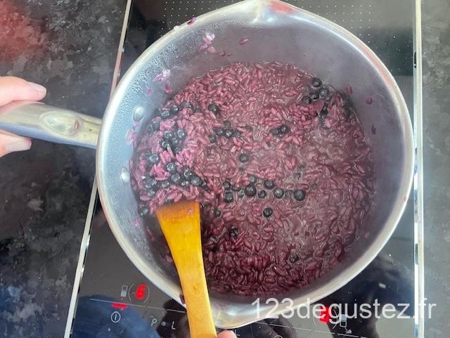risotto aux myrtilles