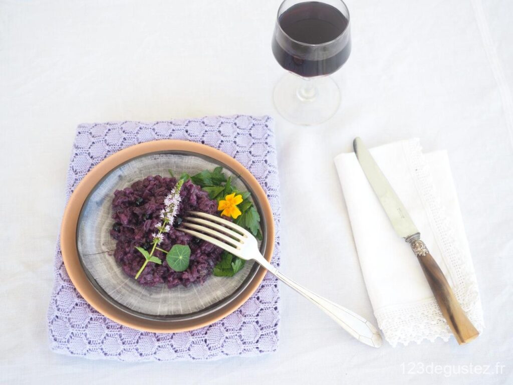risotto aux myrtilles
