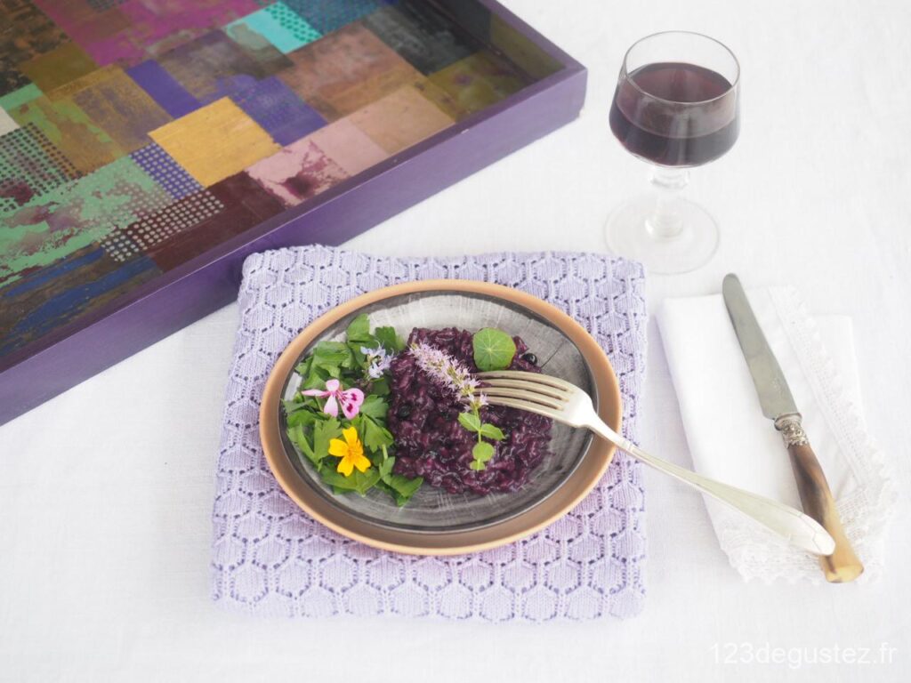 risotto aux myrtilles sauvages